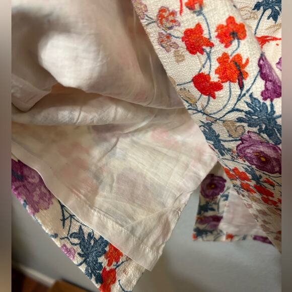 Ann Taylor Floral Multicolor Red Purple Blue Spring Dress - Picture 7 of 8